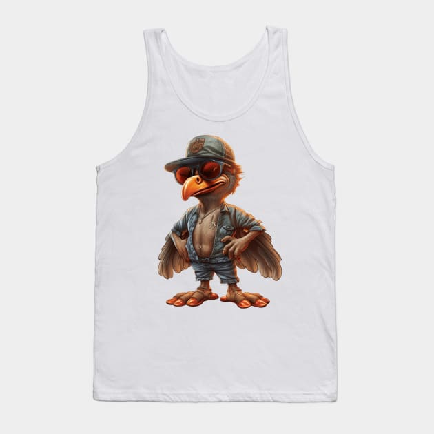 Cartoon Thanksgiving Turkey #17 Tank Top by Chromatic Fusion Studio